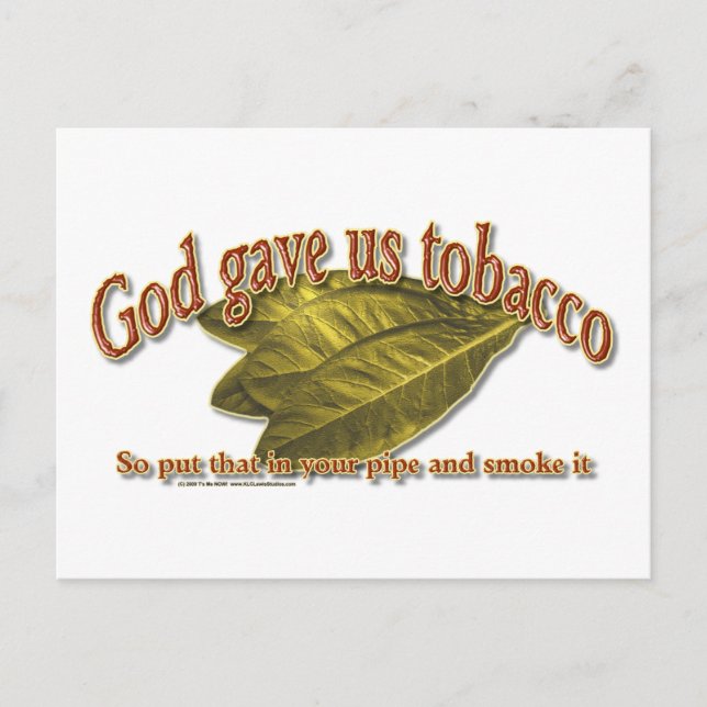 Cartão Postal Deus Nos Deu Cigarro (Frente)