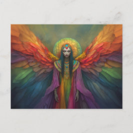 Cartão Postal Deusa Arco-íris Celestial Espírito Guia Anjo Arte