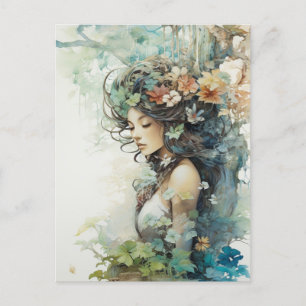 Cartão Postal Deusa da Floresta primavera