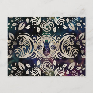 Cartão Postal Deusa da Lua Tripla Púrpura da Lua #1