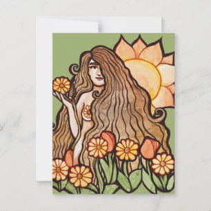 Cartão Postal Deusa da Terra de Verão
