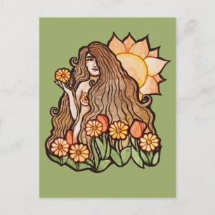 Cartão Postal Deusa da Terra de Verão