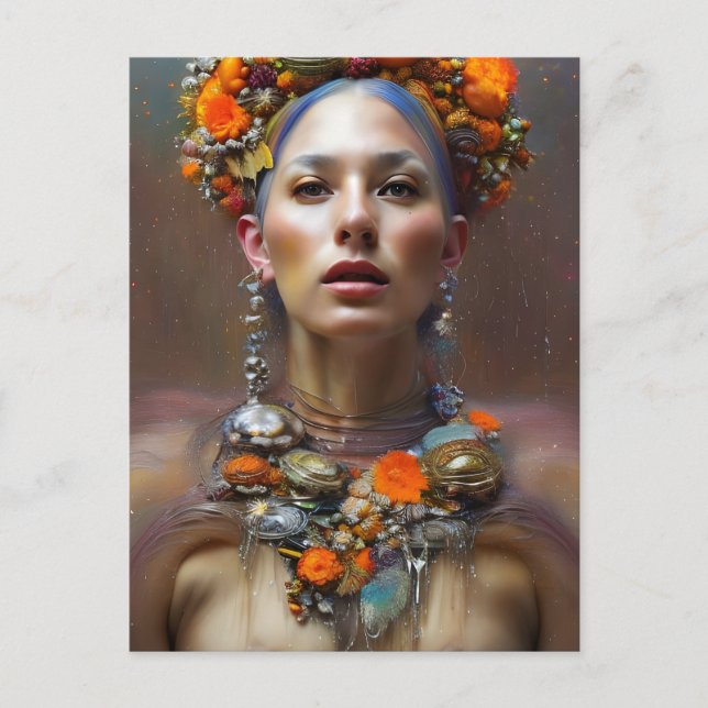 Cartão Postal Deusa de Colheita do outono (Frente)