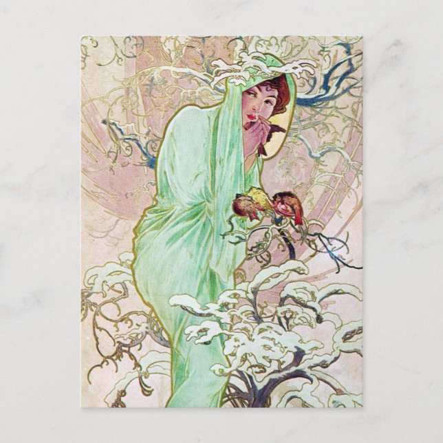 Cartão Postal Deusa de inverno (Frente)