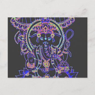 Cartão Postal Deusa Elefante de Ganesha