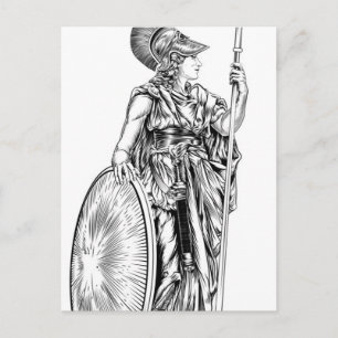 Cartão Postal Deusa Grega Athena