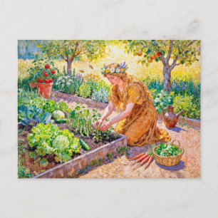Cartão Postal Deusa Grega Deméter Jardim da Colheita