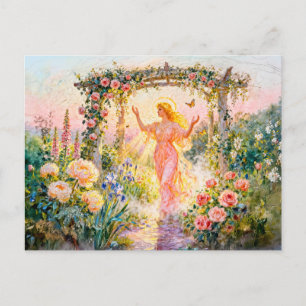 Cartão Postal Deusa Grega Eos Rosa Nascer do Sol