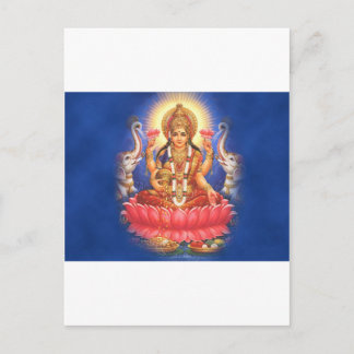 Cartão Postal Deusa Hindu Laxmi Devi Mata