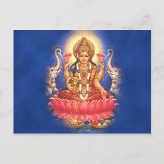 Cartão Postal Deusa Hindu Laxmi Devi Mata