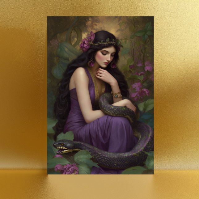 Cartão Postal Deusa Lilith A Rainha Serpente Awakens Retrato (Criador carregado)