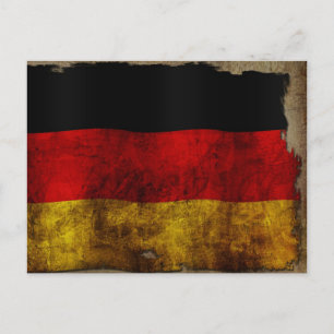 Cartão Postal Deutsch Flagge - Vintage...