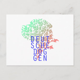 Cartão Postal Deutsche Doggen Blatt Kopf