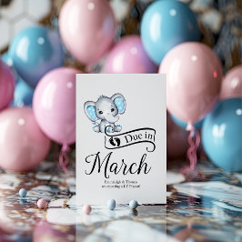 Cartão Postal Devida em março Pequeno Beanut Boy Elephant