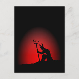 Cartão Postal Devil Contemplating