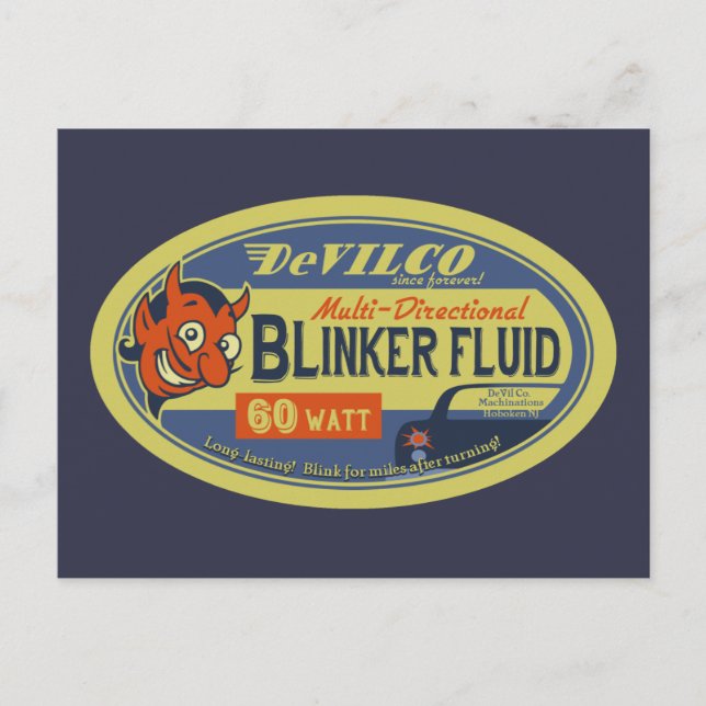 Cartão Postal DeVilCo Blinker Fluid (Frente)