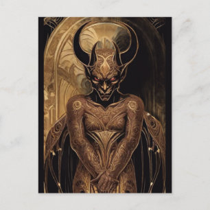 Cartão Postal Devilish Demon Art