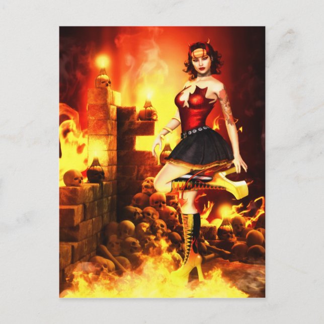 Cartão Postal Devilish Glamor Postcard (Frente)