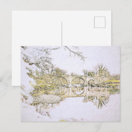 Cartão Postal Devil's Bridge Kirkby Lonsdale Pencil Sketch