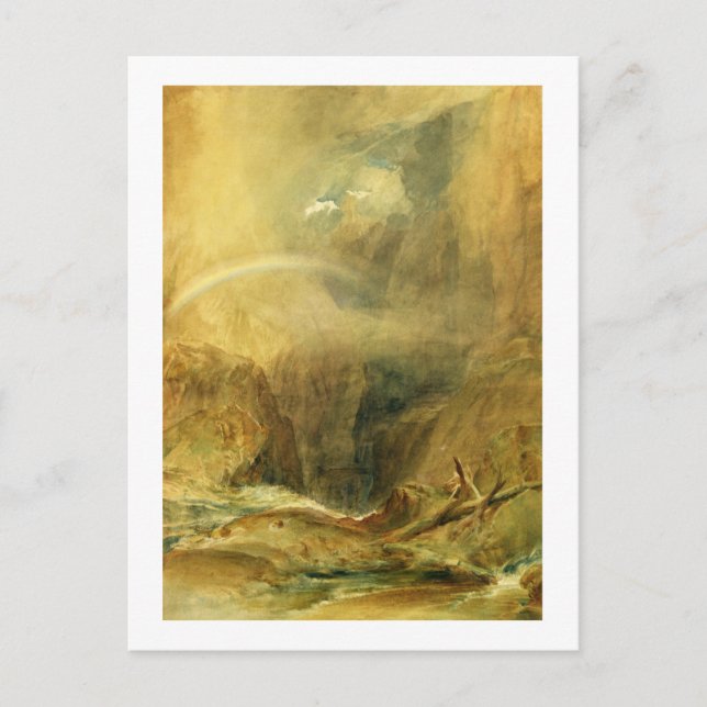 Cartão Postal Devil's Bridge, St. Gotthard's Pass, c.1804 (w/c a (Frente)