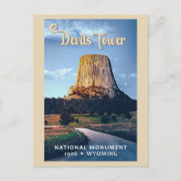 Devils Tower National Monuuument Wyoming Watercolo