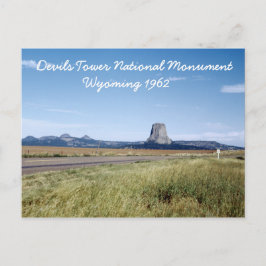 Cartão postal Devils Tower Wyoming Retro 1962