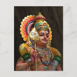 Cartão Postal Devoção Radiante na Iconografia Hindu Vibrante