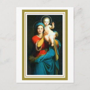 Cartão Postal Devocional Maria Erguendo Jesus