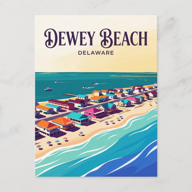 Cartão Postal Dewey Beach EUA (Frente)