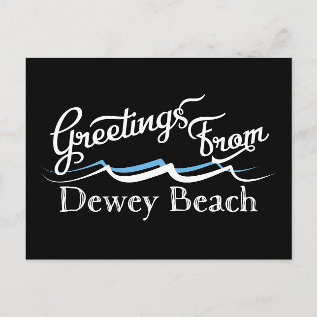 Cartão Postal Dewey Beach Water Waves (Frente)