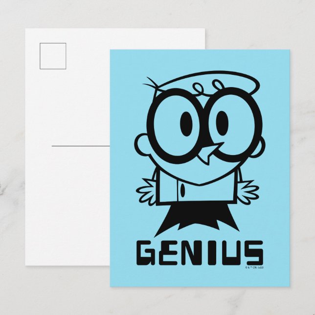 Cartão Postal Dexter "Genius" - Gráfico de Contorno (Frente/Verso)