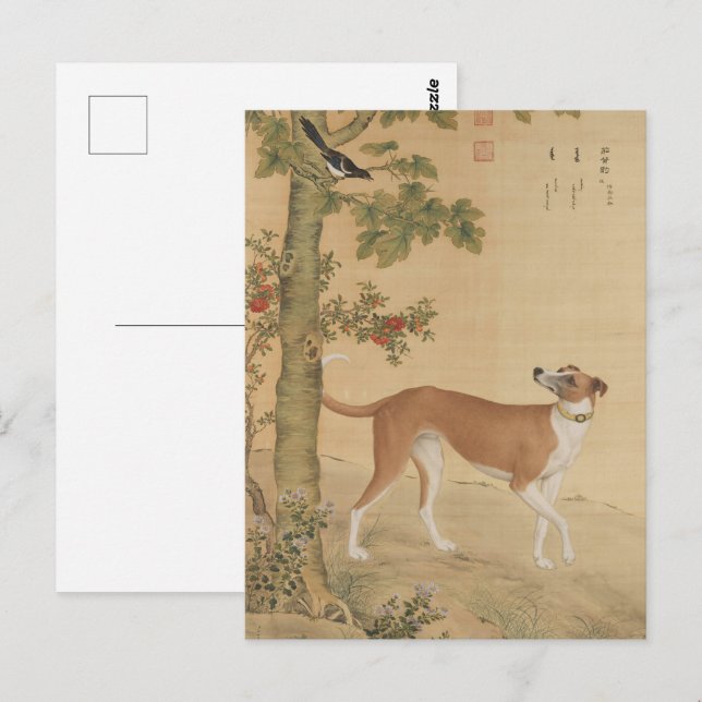 Cartão Postal Dez Bons Hounds - Arte Fina Leopardo Amarelo-Tawny (Frente/Verso)