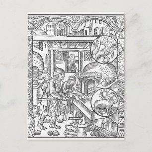 Cartão Postal Dezembro, do Almanach des Bergers, 1491