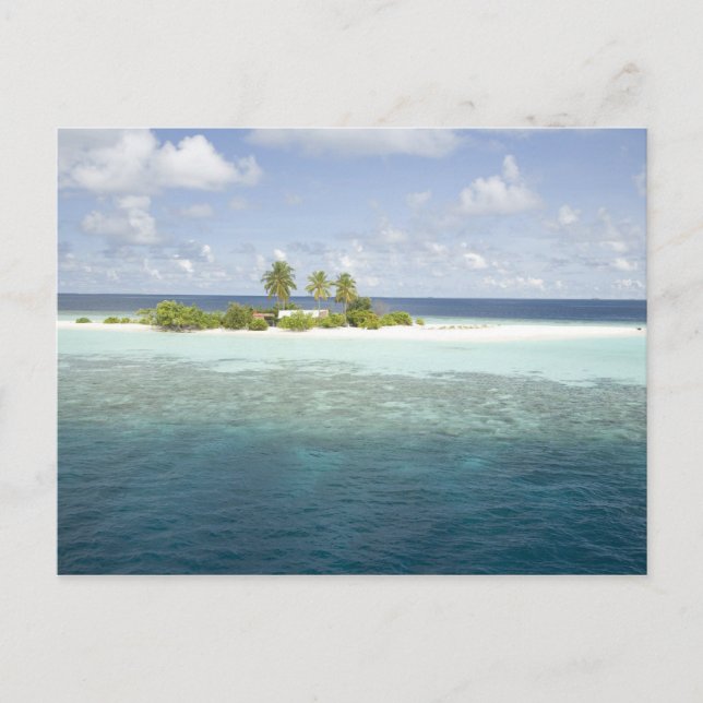 Cartão Postal Dhiggiri Island, South Ari Atoll, The Maldives, (Frente)