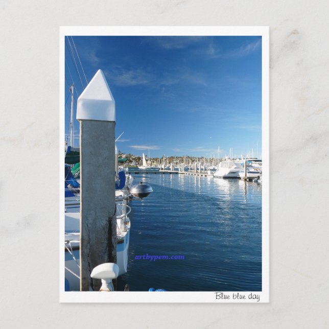 Cartão Postal Dia azul (Frente)