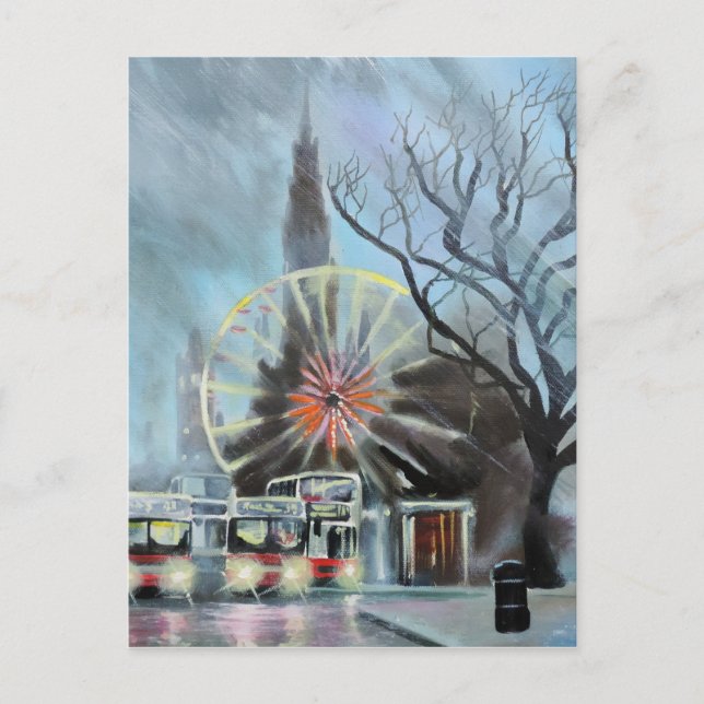 Cartão Postal Dia chuvoso em Edimburgo (Frente)