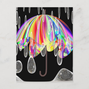 Cartão Postal Dia chuvoso no jardim zoológico