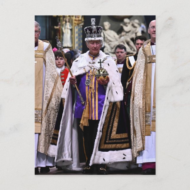 Cartão Postal Dia da coroação do Rei Carlos III (Frente)