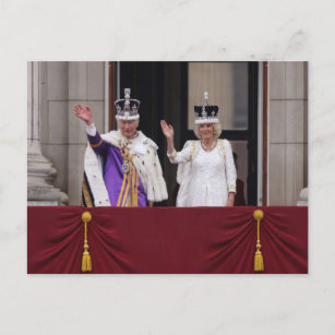 Cartão Postal Dia da coroação do rei Charles Queen Camilla
