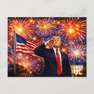 Cartão Postal Dia da Independência 250 Anos de Excelência Trump