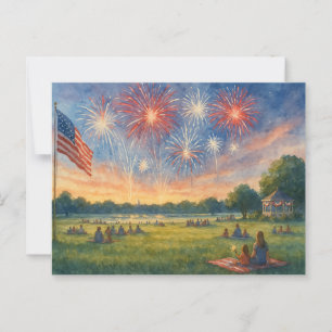 Cartão Postal Dia da Independência Feliz de 4 de julho