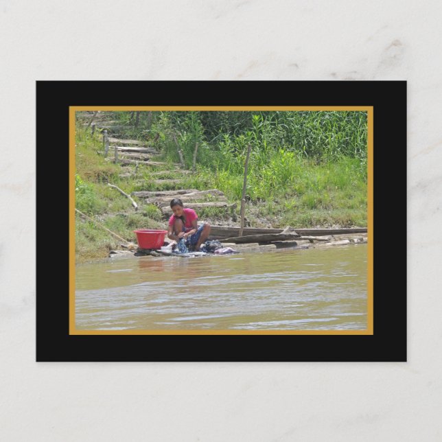 Cartão Postal Dia da Lavoura no Rio w Faux Mat (Frente)