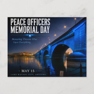 Cartão Postal Dia da Memória dos Oficiais de Paz London Bridge