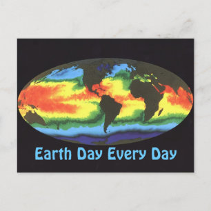 Cartão Postal Dia da Terra 2012 - Temperatura global da superfíc
