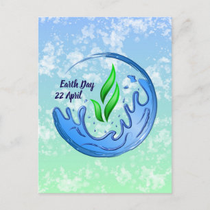Cartão Postal Dia da Terra 2025 Nosso Poder Nosso Planeta Crest