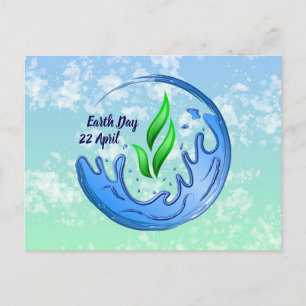 Cartão Postal Dia da Terra 2025 Nosso Poder Nosso Planeta Crest