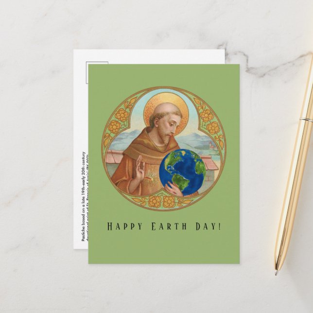 Cartão Postal Dia da Terra e Rua Francisco de Assis (Frente/Verso In Situ)