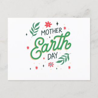 Cartão Postal Dia da Terra-Mãe - Consciência da Conservação da N