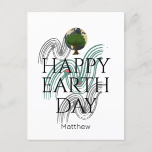 Cartão Postal Dia da Terra todos os dias, vá verde, Salve nosso 