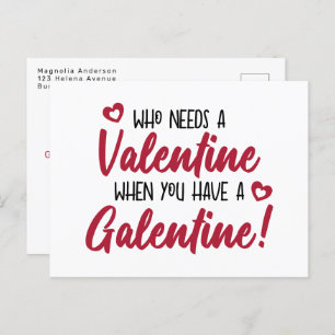 Cartão Postal Dia da Típografia Moderna de Galentine